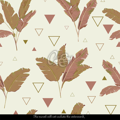 Fotobehang Palmbomen en driehoeken